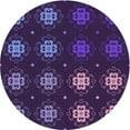 thumbnail image 1 of Ahgly Company Indoor Round Patterned Dark Purple Area Rugs, 7' Round, 1 of 6