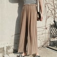 thumbnail image 2 of cfhntfmh Palazzo Pants for Women Lounge High Waist Pleated Baggy Long Trousers Flowy Wide Leg Full Length Pants, 2 of 3