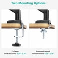 thumbnail image 4 of Soporte de Monitor WALI Negro con Brazo Ergonómico Ajustable para 17 a 34 Pulgadas, 4 of 9