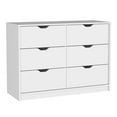 thumbnail image 6 of Miekor Furniture Dresser 30"H, 4 Drawer Dresser with 2 Lower Cabinets, Drawer Chest, White B5A9635, 6 of 7