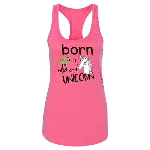 Born To Be Quote Racerback Tank Women -Image by Shutterstock, Female x-Large