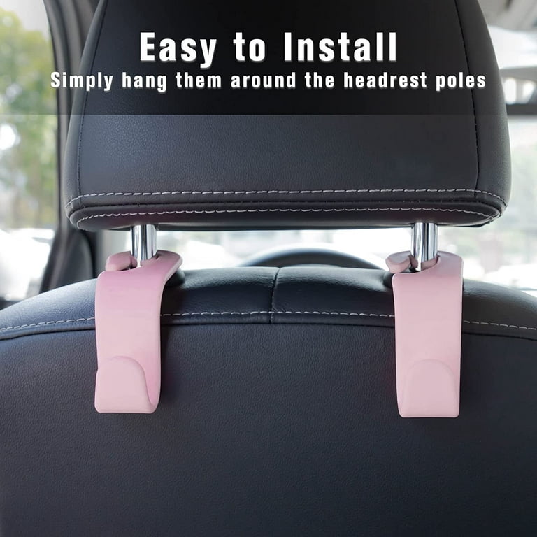 zipelo Car Seat Headrest Hook, 2 Pack Car Headrest Hidden Hook for