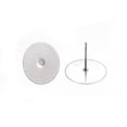 thumbnail image 2 of 300pcs Tarnish Resistant 304 Stainless Steel Stud Earring Findings Stainless Steel color 12x14mm Pin: 0.8mm, 2 of 3