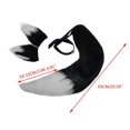 thumbnail image 3 of Fluffy Faux Fur Wolf Long Tail and Hair Clips Ears Kits Halloween Party Dress Up Gradient Cosplay Costume Accessories red and white, 3 of 4