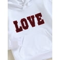 thumbnail image 6 of Bagilaanoe 2PCS Toddler Baby Girl Boy Pants Set Letter Embroidery Long Sleeve Hoodie Sweatshirt Tops + Sweatpants 6M 12M 18M 24M 3T Kids Casual Sweatsuits, 6 of 8