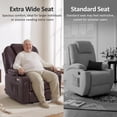 thumbnail image 3 of MCombo Large-Wide Power Lift Recliner Chair Sofa with Massage and Heat for Elderly People, Cup Holders, USB&Type C Ports, Side Pockets, Faux Leather (Dark Brown, Large-Wide), 3 of 10