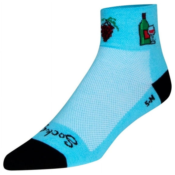 SockGuy Classic Wine Down Socks - 2", Blue, Small/Medium