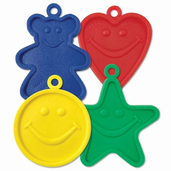 LoonBalloon 8-Gram Primary Plus Balloon Weights, 100-Pack – Assorted Shapes & Colors, Reusable & Recyclable