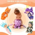 thumbnail image 6 of Keyohome 6Pcs Mini Baby Dolls,4" Newborn Dolls Gift Set,Cute Reborn Baby Dolls Toys for Kids 3+,with Animal Clothes, 6 of 11