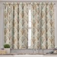thumbnail image 2 of Ambesonne Art Deco Valance & Curtain, Oval Floral Shapes Art, 55"x24", Pale Teal Taupe Umber, 2 of 7