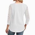 thumbnail image 6 of Towmus 3/4 Length Sleeve Womens Tops V-Neck Lace Tunic Tops Dressy Casual Blouses for Women 2025, 6 of 6