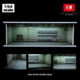 thumbnail image 3 of Diorama 1/64 Garage Model Diecast Car Display Case ,Simulated Parking Lot Model with LED Lighting Showroom Scene Parking Lot PVC Assembly Model Display With Acrylic Dust Door, 3 of 13