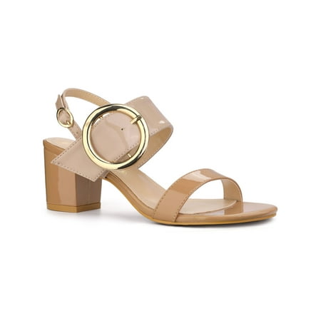 

Allegra K Women s Block Heel Slides Heeled Sandals
