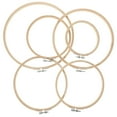 thumbnail image 4 of 6Pcs Embroidery Hoops Sewing Hoops Bamboo Cross Stitch Hoops Craft Sewing Frames Embroidery Rings, 4 of 7