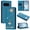 Blue, variant on Wallet Case for Google Pixel 10 /10 Pro, PU Leather + TPU Protective Flip Cover with Card Slots RFID Blocking Kickstand and Glitter Rhinestone Decoration for Girls Women, Mint