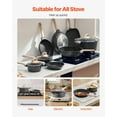 thumbnail image 5 of 19 Piece Pots and Pans Set Granite Nonstick Kitchen Cookware Induction Black, 5 of 7