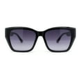 thumbnail image 2 of Womens Luxury Rhinestone Hinge Jewel Angular Butterfly Chic Sunglasses Black Silver - Smoke, 2 of 4