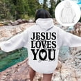 thumbnail image 4 of Christian Hoodies for Women 2025 Jesus Loves You Cute Y2K Graphic Hoodie with Pockets Hooded Sweatshirt Women Pullover, 4 of 7
