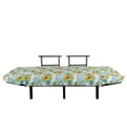 thumbnail image 3 of Funky Futon Couch, Whimsical Fun Pattern with Random Swirls Spirals Color Spots and Little Heart Shapes, Daybed with Metal Frame Upholstered Sofa for Living Dorm, Loveseat, Multicolor, by Ambesonne, 3 of 4