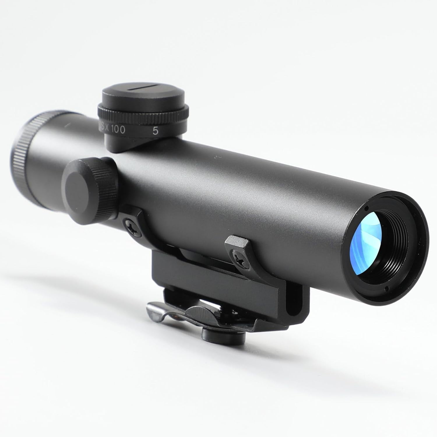 Rifle Scope 4x20, Carry Handle Rifle Scope, Mil Dot Reticle and BDC Turret, Peep Sight Mount, Retro A2 Style