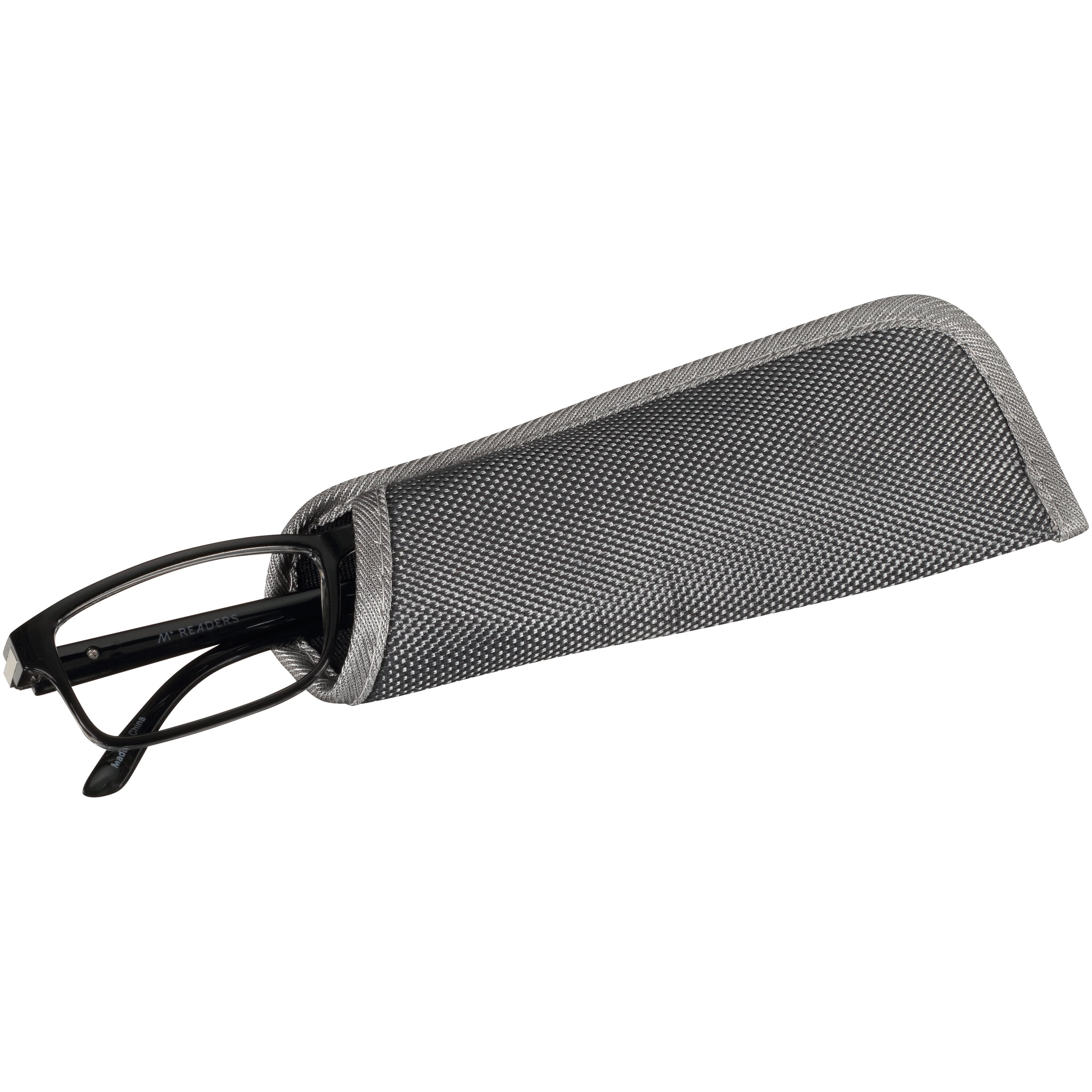 M Readers Men's Scratch Resistant Fraizer +1.00 Rectangle Reading Glasses with Case, Black