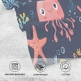 thumbnail image 5 of Yayeee 2 Pack Hand Towels for Bathroom 100% Cotton 16" x 28" Soft Absorbent Kitchen Towel, Red Jellyfish, 5 of 7