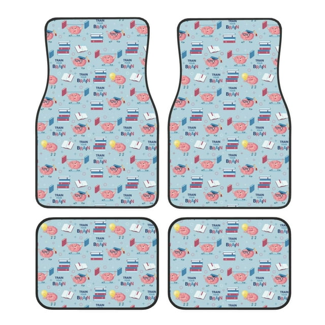 Disketp Brain Training for Crystal Velvet Car Mats Four-Piece Set,All-Season Automotive Protection, Vehicles, Cars, Trucks, and SUVs,Anti-Slip Design