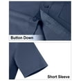 thumbnail image 6 of Youclos Men's Short Sleeve Dress Shirts Casual Button Down Shirt Regular Fit, 6 of 7