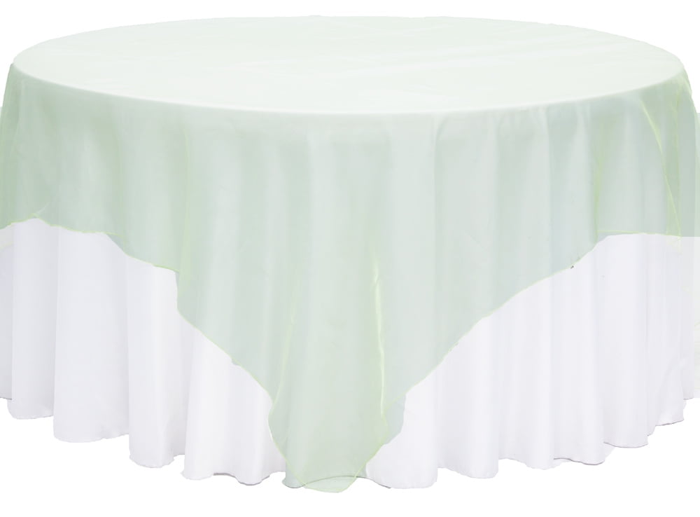 Organza 90 X90 Square Table Overlay Mint Green Com