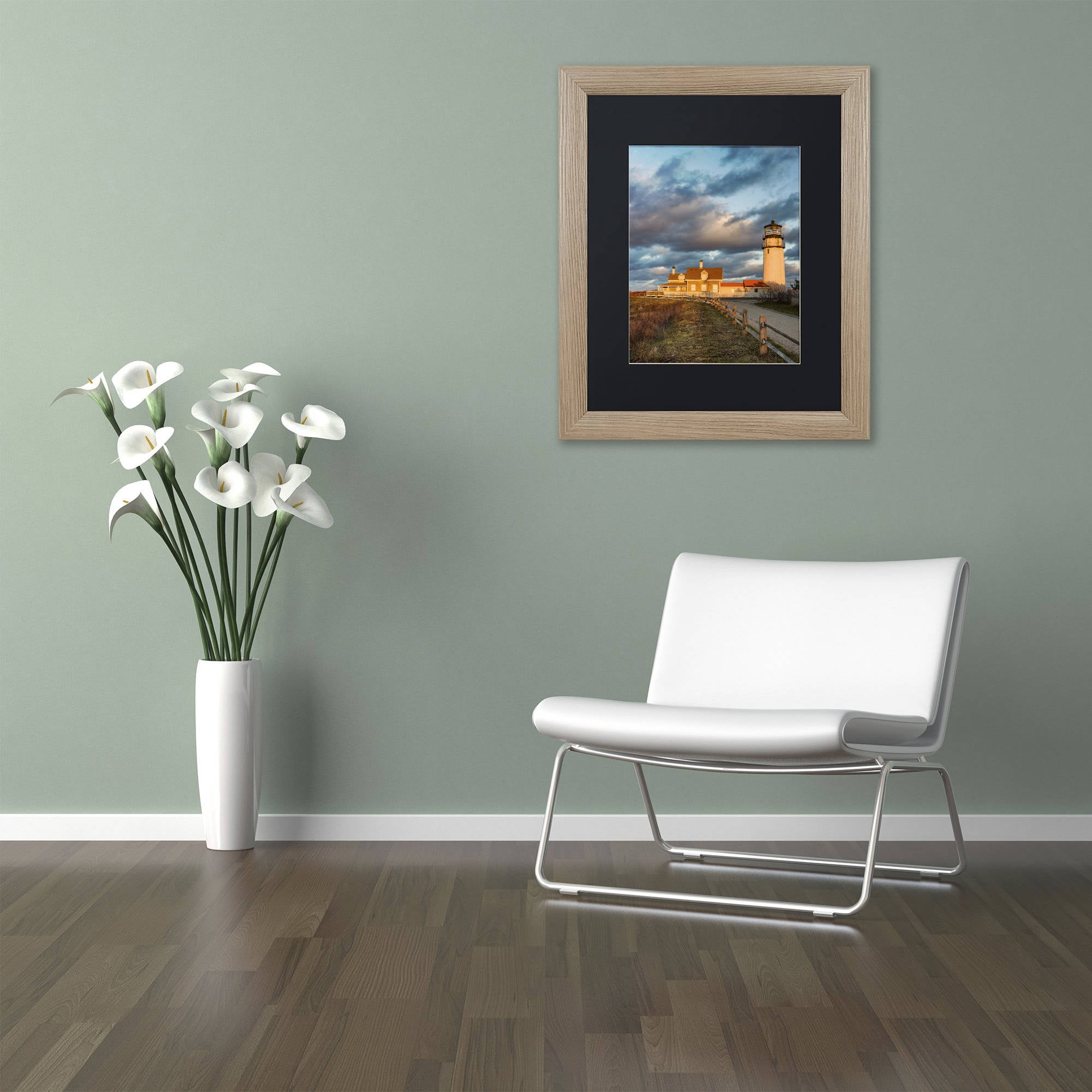 Trademark Fine Art "Windy Point" Canvas Art by Michael Blanchette Photography Black Matte, Birch Frame