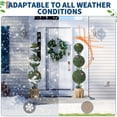 thumbnail image 4 of Set of 2 Artificial Triple Ball Topiary Trees,48" Tall Faux Boxwood with Pot,Realistic Faux Greenery, with Vine & Insect Accents, for Indoor Outdoor Home Garden Porch Entryway, 4 of 8