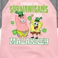 thumbnail image 3 of SpongeBob SquarePants - Prone To Shenanigans And Malarkey - Girls Shirt Tail Raglan, 3 of 6