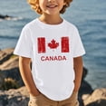 thumbnail image 3 of T-shirt Graphique Canadien pour Garçons Fête du Canada Drapeau Feuille d'Érable Imprimée Col Rond Manches Courtes Blouse Garçons Fête du Canada Décontracté Patriotic 1st July Mode Urbaine Filles Fierté du Canada Haut Graphique Décontracté, 3 of 6