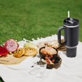 thumbnail image 2 of Inkcraft 40oz  Stainless Steel Mountaineer Coffee Mug Insulated Coffee Mug with Handle & Straw - Portable Travel Water Bottle, 2 of 6