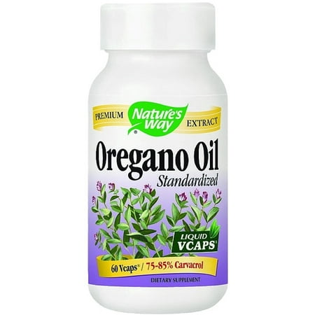 Nature's Way Oregano Oil Standardized Extract Liquid Vegetarian Capsules 60 ea (Pack of