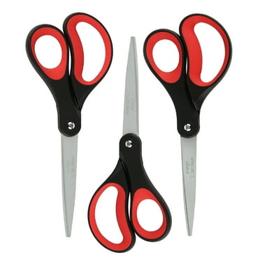 LIVINGO 3 Pack Titanium Scissors All Purpose Heavy Duty for Office Home Cutting Fabric Paper
