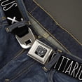 thumbnail image 2 of Buckle-Down Belt, Seatbelt Buckle Belt, Zodiac Sagittarius Symbol Black White, Youth 22 to 32 Inches, 2 of 9
