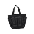thumbnail image 3 of Bolsa de ducha de malla, bolsa de almacenamiento esencial para artículos de tocador, organizador portátil, cesta de ducha colgante para dormitorio, Negro, 3 of 8