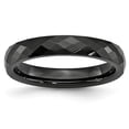 thumbnail image 2 of Ceramic Black 4mm Faceted Polished Band, 2 of 11