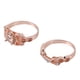 thumbnail image 2 of Fiudx Anillo de Compromiso de Boda Relleno de Oro Rosa para Mujer (1 Par), 2 of 3