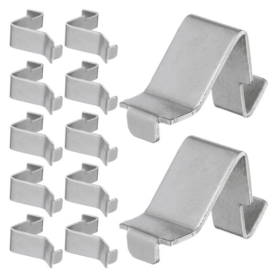 ETEREAUTY 60Pcs Heavy Duty Metal Shelf Clips Plated Silver Bracket Replacement for Cabinet Shelves