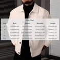 thumbnail image 3 of LODIENY Men Tweed Jacket Fleece Shacket Button Down Collared Jackets Warm Winter Coat Long Sleeve Fall Outerwear with Flap Pockets for Casual Daily Beige XXL, 3 of 6