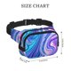 thumbnail image 4 of Fotbe Swirl Blue And Purple Cangurera Cuadrada con Estampado de Doble Capa, Bolsa de Cintura Ajustable Mini para Hombres y Mujeres, 4 of 9