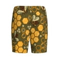 thumbnail image 5 of Gaeub Bees and Honeycombs Printed Men's Short Pajama Pants, Lightweight Lounge & Sleep Bottoms Keep You Cool - X-Large, 5 of 9