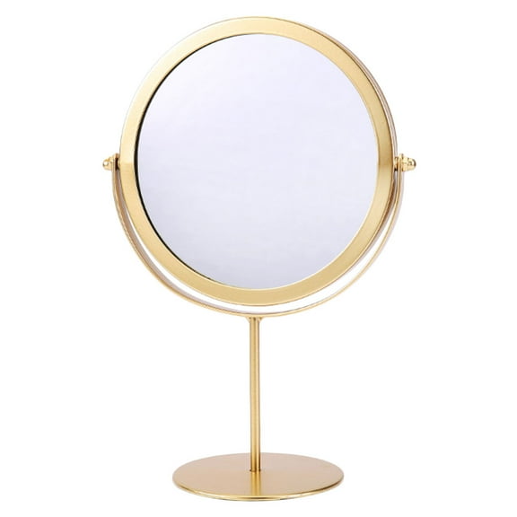 Zcyifa Tabletop Double Sided Metal Vanity Mirror - Golden