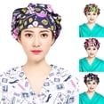 thumbnail image 2 of Ludlz Scrub Cap Elastic Bouffant Turban Cap Working Hats Unisex Tie Back Hats Hair Covers, 2 of 2