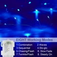 thumbnail image 2 of 20 Feet 200 LED Starry Lights, Battery Powered Waterproof Copper Wire Firecracker String Lights with Remote for Outdoor Indoor Party, Xmas, Garland, Wreath, Garden, Wedding Decor,Blue, 2 of 6