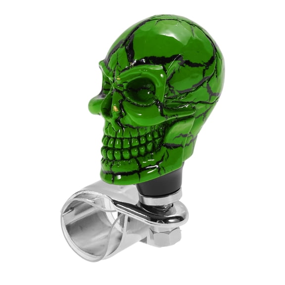 30.5mm Car Steering Wheel knob Small Skull Vehicle Steering Wheel Rotator Ball for SUV Pickup Trucks Semi-Trailers Vans Boats Green 1 Pc