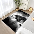 thumbnail image 3 of Gothic Rugs for Living Room - Grim Reaper Rug, 3x5 Rug, Goth Skull Area Rug, Spooky Skeleton Crow Washable Non Slip Rugs, Occult Edgy Carpet - Home Decor, Grim Reaper Gifts for Men, 3 of 7