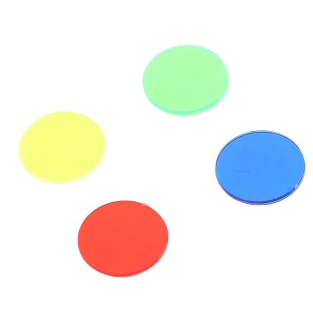 Disco De Ficha De Juego, 4 Colores, 100 Piezas, Disco De Conteo De Juegos De Mesa Ligero, Redondo Para La Escuela